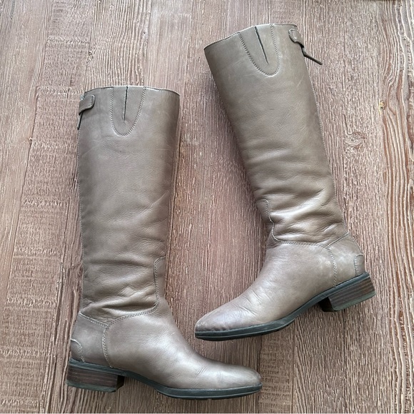 Sam Edelman Penny Leather Riding Boot Grey Size 6.5 - Picture 3 of 9